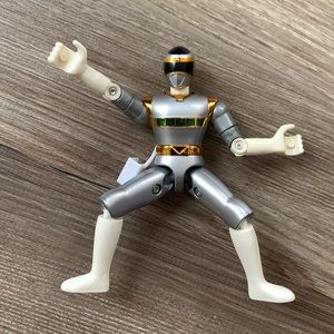 Vintage 1997 Bandai Power Ranger Silver Action figure Mighty Morphin PowerRanger